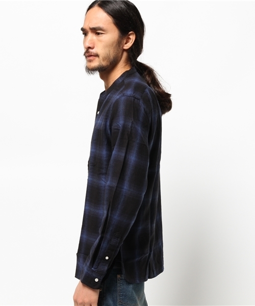 CIAOPANIC（チャオパニック）の「【Ciaopanic】　バンドカラービエラCHシャツLS（シャツ/ブラウス・メンズ・ダークグレー/ネイビー/オリーブ/その他10・SMALL/MEDIUM/LARGE）」の5枚目の写真