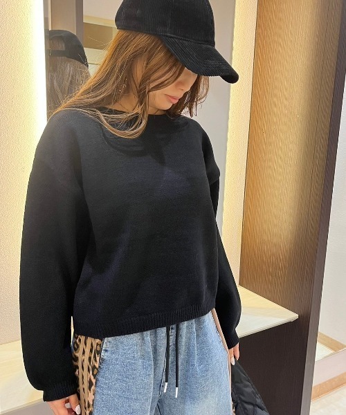 LETee（レティー）の「ニットプルオーバー/ボートネック（ニット/セーター・レディース・パープル/ブラック/グレー/ホワイト/ピンク・FREE）」の18枚目の写真