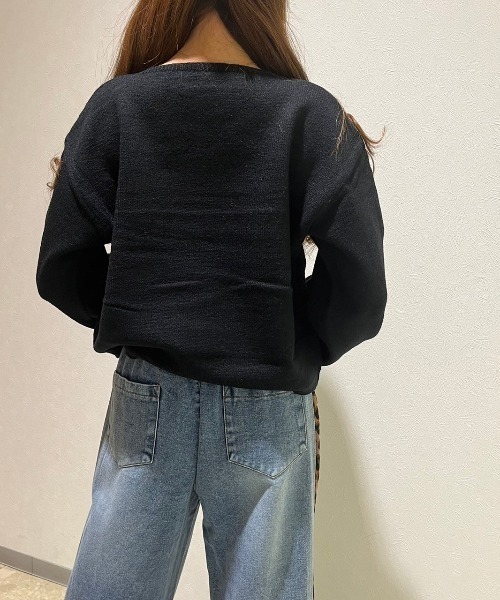 LETee（レティー）の「ニットプルオーバー/ボートネック（ニット/セーター・レディース・パープル/ブラック/グレー/ホワイト/ピンク・FREE）」の15枚目の写真