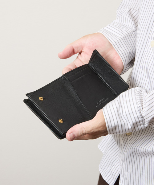 SLOW スロウ 栃木レザーコンパクトウォレット SLOW スロウ / bono-clasp trifold wallet 栃木レザーコンパクト