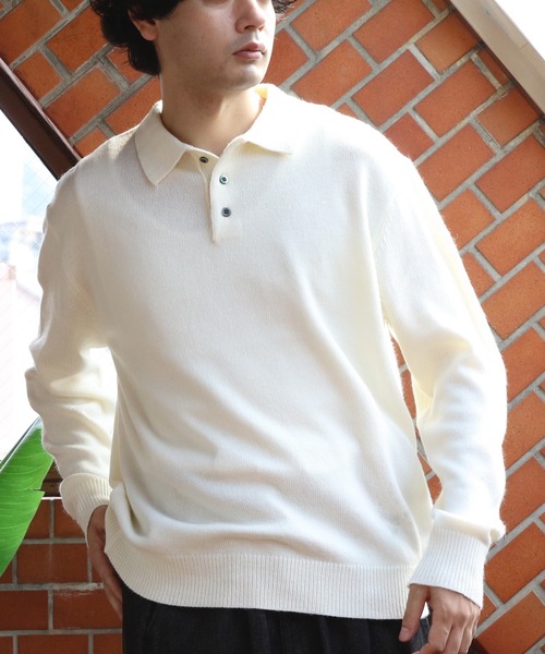 ８(eight)（エイト）の「カシミヤタッチポロシャツ（ポロシャツ・メンズ・チャコールグレー/ベージュ/グレー/ブルー系その他/ネイビー/ホワイト/ブラック/ワインレッド・XX-LARGE/X-LARGE/SMALL/MEDIUM/LARGE）」の9枚目の写真