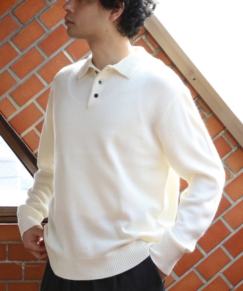 ８(eight)（エイト）の「カシミヤタッチポロシャツ（ポロシャツ・メンズ・チャコールグレー/ベージュ/グレー/ブルー系その他/ネイビー/ホワイト/ブラック/ワインレッド・XX-LARGE/X-LARGE/SMALL/MEDIUM/LARGE）」の10枚目の写真