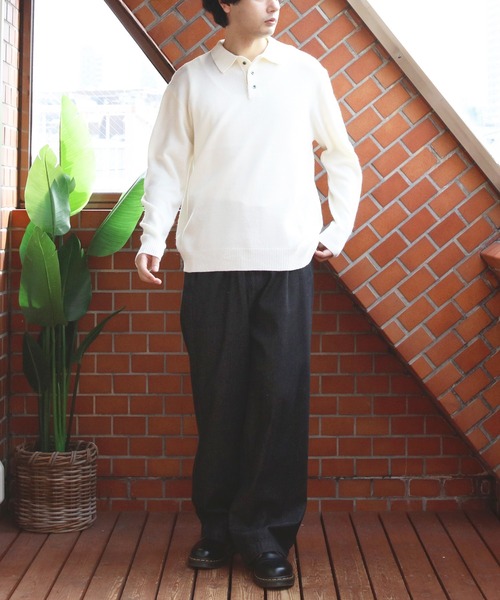 ８(eight)（エイト）の「カシミヤタッチポロシャツ（ポロシャツ・メンズ・チャコールグレー/ベージュ/グレー/ブルー系その他/ネイビー/ホワイト/ブラック/ワインレッド・XX-LARGE/X-LARGE/SMALL/MEDIUM/LARGE）」の14枚目の写真