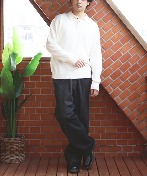 ８(eight)（エイト）の「カシミヤタッチポロシャツ（ポロシャツ・メンズ・チャコールグレー/ベージュ/グレー/ブルー系その他/ネイビー/ホワイト/ブラック/ワインレッド・XX-LARGE/X-LARGE/SMALL/MEDIUM/LARGE）」の17枚目の写真