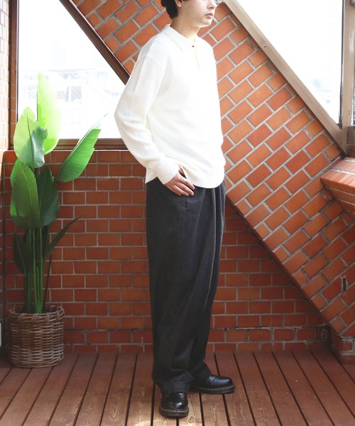 ８(eight)（エイト）の「カシミヤタッチポロシャツ（ポロシャツ・メンズ・チャコールグレー/ベージュ/グレー/ブルー系その他/ネイビー/ホワイト/ブラック/ワインレッド・XX-LARGE/X-LARGE/SMALL/MEDIUM/LARGE）」の18枚目の写真