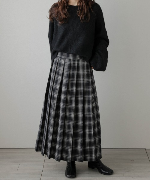 AMELY(エミリー)の「チェックプリーツスカート(スカート・レディース・レッド/ブラウン/ブラック・フリー)」の22枚目の写真
