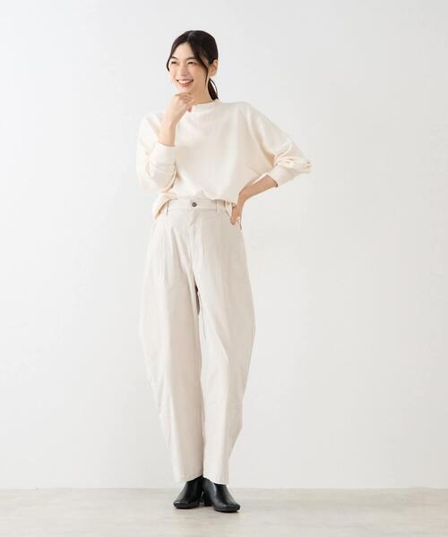 MELROSE claire（メルローズ クレール）の「【ミニケーブルドルマンスリーブカットプル】（Tシャツ/カットソー・レディース・アイボリー/レッド/ダークブラウン・FREE）」の4枚目の写真