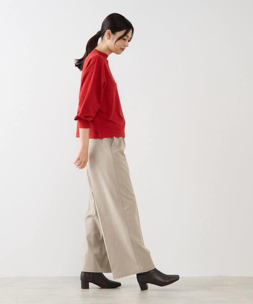 MELROSE claire（メルローズ クレール）の「【ミニケーブルドルマンスリーブカットプル】（Tシャツ/カットソー・レディース・アイボリー/レッド/ダークブラウン・FREE）」の15枚目の写真