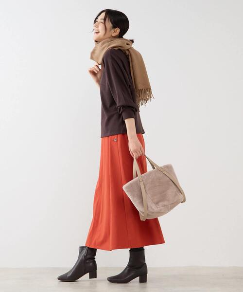 MELROSE claire（メルローズ クレール）の「【ミニケーブルドルマンスリーブカットプル】（Tシャツ/カットソー・レディース・アイボリー/レッド/ダークブラウン・FREE）」の19枚目の写真