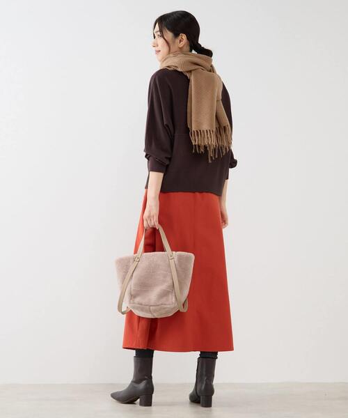 MELROSE claire（メルローズ クレール）の「【ミニケーブルドルマンスリーブカットプル】（Tシャツ/カットソー・レディース・アイボリー/レッド/ダークブラウン・FREE）」の9枚目の写真