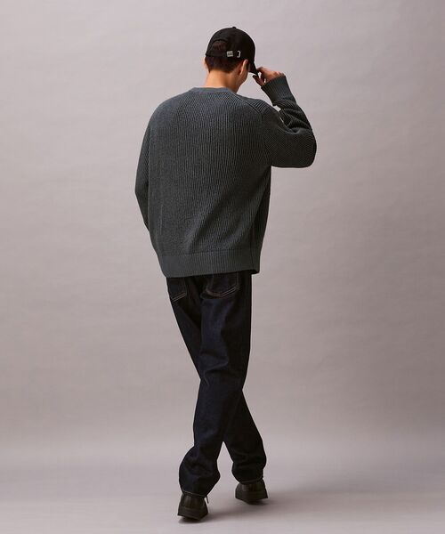 Calvin Klein（カルバン・クライン）の「ニット - インターシャロングスリーブクルーネックセーター（ニット/セーター・メンズ・ダークブルー/ブルー・L/M/S）」の13枚目の写真