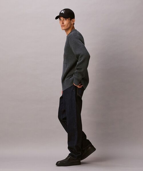 Calvin Klein（カルバン・クライン）の「ニット - インターシャロングスリーブクルーネックセーター（ニット/セーター・メンズ・ダークブルー/ブルー・L/M/S）」の15枚目の写真