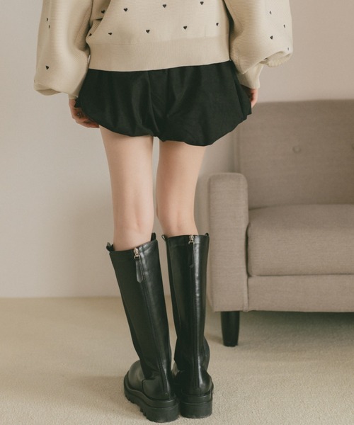 VANNIE U(ヴァニーユー)の「バルーンスエードショートパンツ(その他パンツ・レディース・ブラック/アイボリー・FREE)」の12枚目の写真