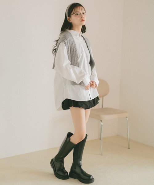 VANNIE U(ヴァニーユー)の「バルーンスエードショートパンツ(その他パンツ・レディース・ブラック/アイボリー・FREE)」の15枚目の写真