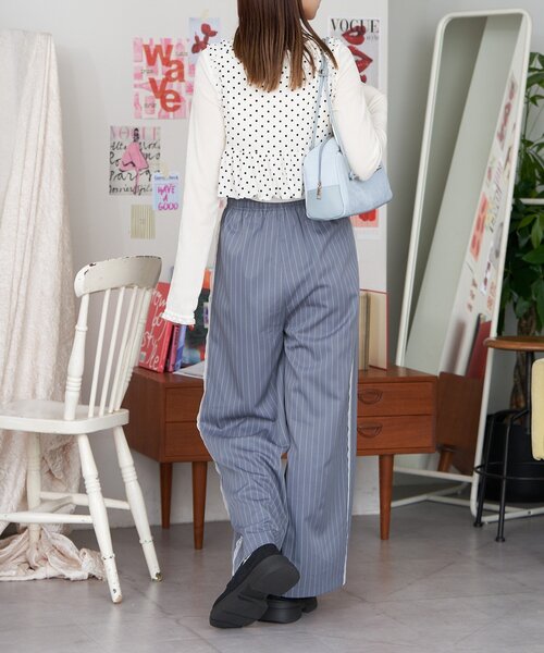 CIAOPANIC(チャオパニック)の「【neutral by ciaopanic】ピンストライプレースイージースラックス(その他パンツ・レディース・ネイビー/グレー・FREE)」の5枚目の写真