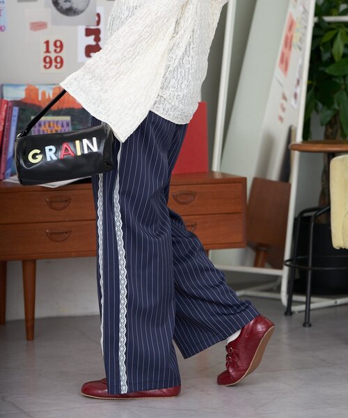 CIAOPANIC(チャオパニック)の「【neutral by ciaopanic】ピンストライプレースイージースラックス(その他パンツ・レディース・ネイビー/グレー・FREE)」の8枚目の写真