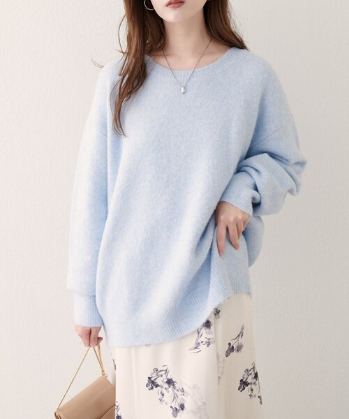 WEB限定】クルーネックニットプルオーバー（ニット/セーター