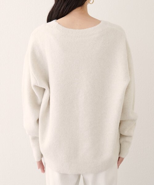 natural couture(ナチュラルクチュール)の「【WEB限定】クルーネックニットプルオーバー(ニット/セーター・レディース・モカ/イエロー/チャコールグレー/グレー/オフホワイト/サックスブルー・FREE)」の9枚目の写真