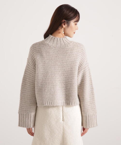 PROPORTION BODY DRESSING（プロポーションボディドレッシング）の「ウールブレンドスタンドカラー畔ニット / 1215270124（ニット/セーター・レディース・ピンク/ベージュ/グレー・FREE）」の16枚目の写真