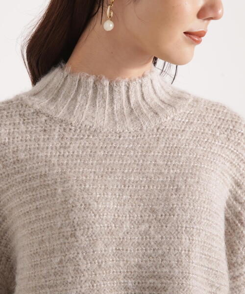 PROPORTION BODY DRESSING（プロポーションボディドレッシング）の「ウールブレンドスタンドカラー畔ニット / 1215270124（ニット/セーター・レディース・ピンク/ベージュ/グレー・FREE）」の15枚目の写真