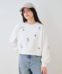 pom ponette junior（ポンポネットジュニア）の「【130cmあり】パリ柄刺しゅうプルオーバー（スウェット）」