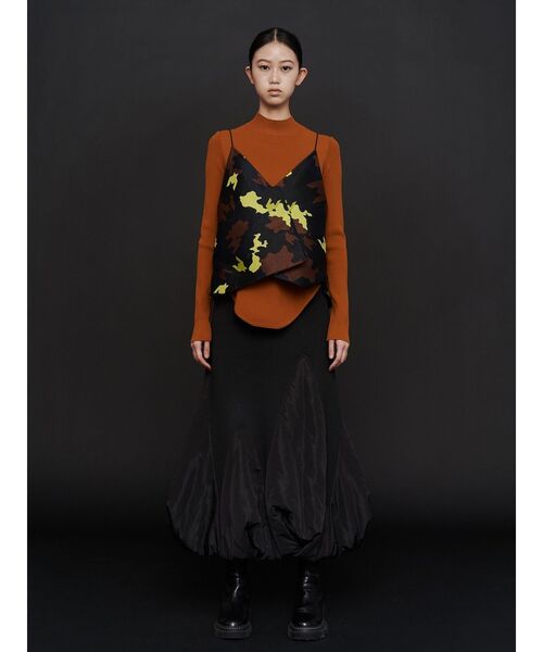 UN3D.（アンスリード）の「MIX CAMOUFLA CAMISOLE / ミックスカモフラキャミソール（キャミソール・レディース・ブラック/ホワイト・FREE）」の3枚目の写真