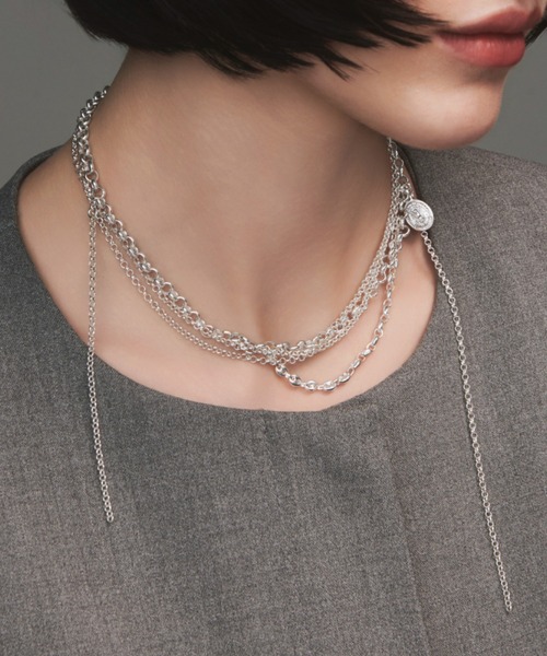 quip queint】asym coin necklace/アシム コイン ネックレス 
