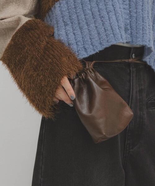 KBF（ケイビーエフ）の「マイクロポーチBAG（ショルダーバッグ・レディース・ブラック/ブラウン・ONE）」の18枚目の写真