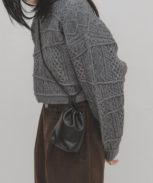 KBF（ケイビーエフ）の「マイクロポーチBAG（ショルダーバッグ・レディース・ブラック/ブラウン・ONE）」の7枚目の写真