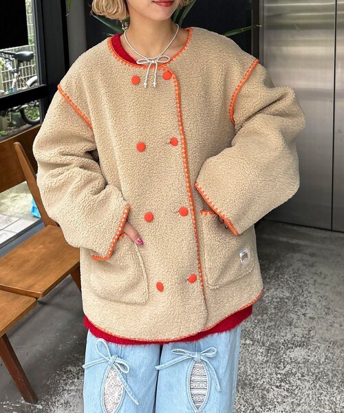 HELLO.SANFRANCISCO/ハローサンフランシスコ】ハマグリステッチボア