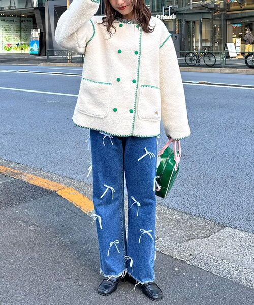 HELLO.SANFRANCISCO/ハローサンフランシスコ】ハマグリステッチボア