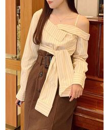 MERCURYDUO | アシメツイストシャツ(シャツ/ブラウス)