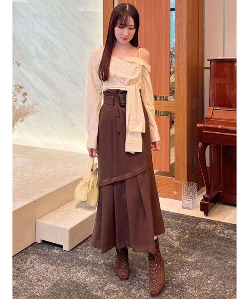 MERCURYDUO(マーキュリーデュオ)の「アシメツイストシャツ(シャツ/ブラウス・レディース・ベビーピンク/ライトブルー/イエロー・FREE)」の9枚目の写真