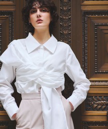 ARVELLIA | DRAPED CROSS SHIRT(シャツ/ブラウス)