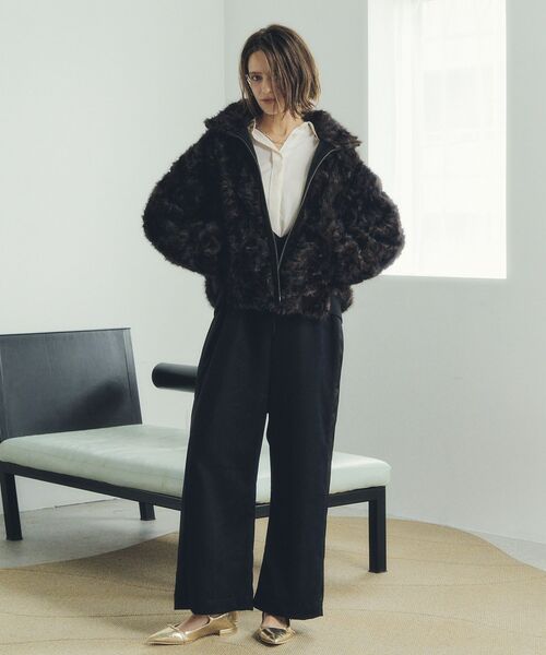 Editt by YECCA VECCA（エディットバイイェッカヴェッカ）の「サイドラインサロペット（サロペット/オーバーオール・レディース・カーキ/ブルーグリーン/ネイビー・FREE）」の14枚目の写真