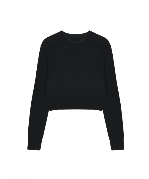 NICK&NICOLE（ニックアンドニコール）の「CASHMERE BUTTERFLY SIGNATURE CROP KNIT_BLACK PINK（ニット/セーター・レディース・その他・FREE）」の6枚目の写真