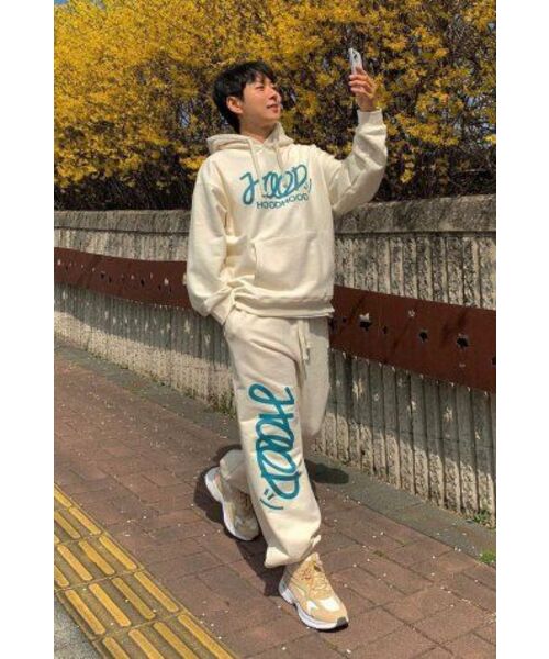 HOODHOOD(フッドフッド)の「シグニチャーロゴスウェットパンツアイボリー(スウェットパンツ・メンズ・その他・LARGE/X-LARGE/MEDIUM)」の2枚目の写真