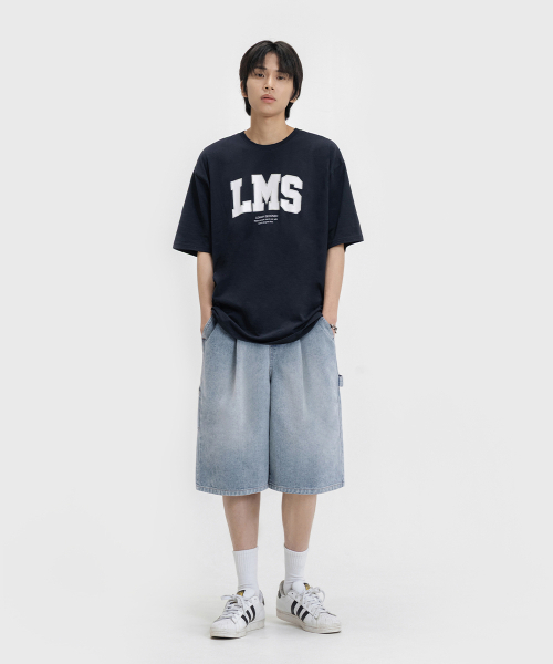LEMAIN SECOND（リメインセカンド）の「バミューダワイドワンタックカーペンターウォッシュドデニムバンディングショーツ[ライトブルー]（その他パンツ・レディース・その他・SMALL/MEDIUM/LARGE）」の2枚目の写真