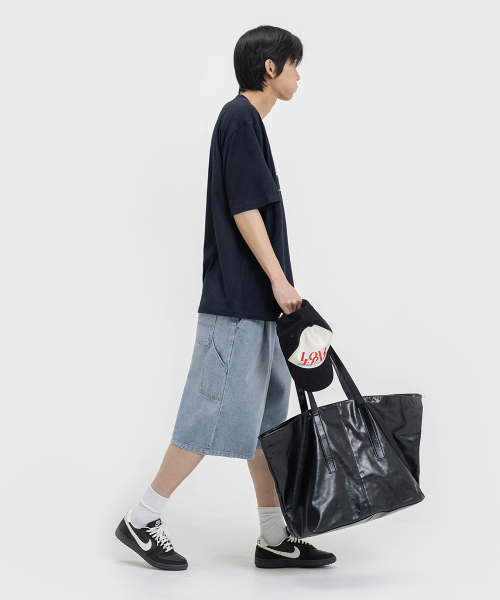 LEMAIN SECOND（リメインセカンド）の「バミューダワイドワンタックカーペンターウォッシュドデニムバンディングショーツ[ライトブルー]（その他パンツ・レディース・その他・SMALL/MEDIUM/LARGE）」の3枚目の写真