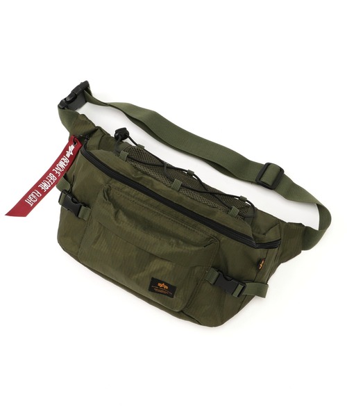 Alpha Industries（アルファインダストリーズ）の「Alpha Industries/アルファインダストリーズ/Combat Waistbag/コンバット ウエスト バッグ（ボディバッグ/ウエストポーチ・メンズ・ブラック/オリーブ系・F）」の3枚目の写真