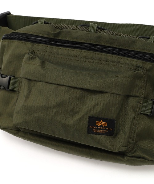Alpha Industries（アルファインダストリーズ）の「Alpha Industries/アルファインダストリーズ/Combat Waistbag/コンバット ウエスト バッグ（ボディバッグ/ウエストポーチ・メンズ・ブラック/オリーブ系・F）」の5枚目の写真