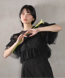 Kana（カナ）の「レースチュール ボリューム袖 パンツドレス 3点セット パーティー 結婚式 お呼ばれ オケージョンドレス デイリー（パンツドレス・レディース）」