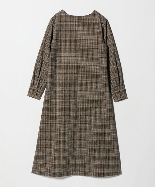 A DAY IN THE LIFE UNITED ARROWS(アデイインザライフユナイテッドアローズ)の「ブラッシュジャガード チェック フレアワンピース ‐ウォッシャブル‐<A DAY IN THE LIFE>(ワンピース・レディース・その他2/その他1・FREE)」の3枚目の写真
