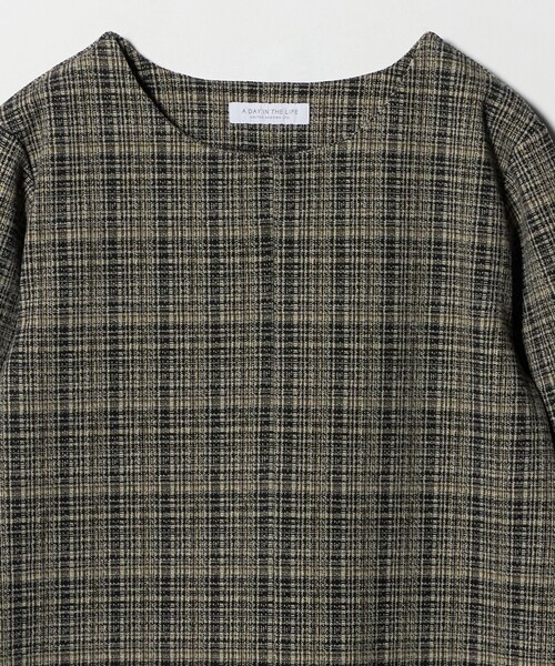 A DAY IN THE LIFE UNITED ARROWS(アデイインザライフユナイテッドアローズ)の「ブラッシュジャガード チェック フレアワンピース ‐ウォッシャブル‐<A DAY IN THE LIFE>(ワンピース・レディース・その他2/その他1・FREE)」の9枚目の写真