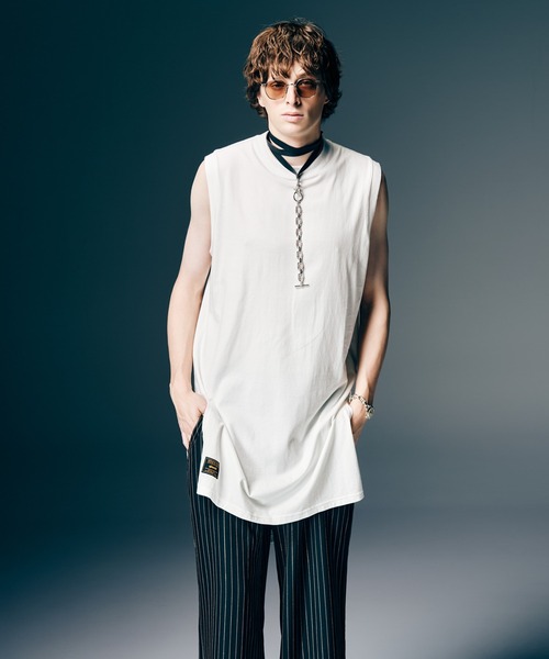 glamb（グラム）の「Blow Tank Top / ブロウタンクトップ（タンクトップ・メンズ・ホワイト/ブラック・S/M/L）」の6枚目の写真