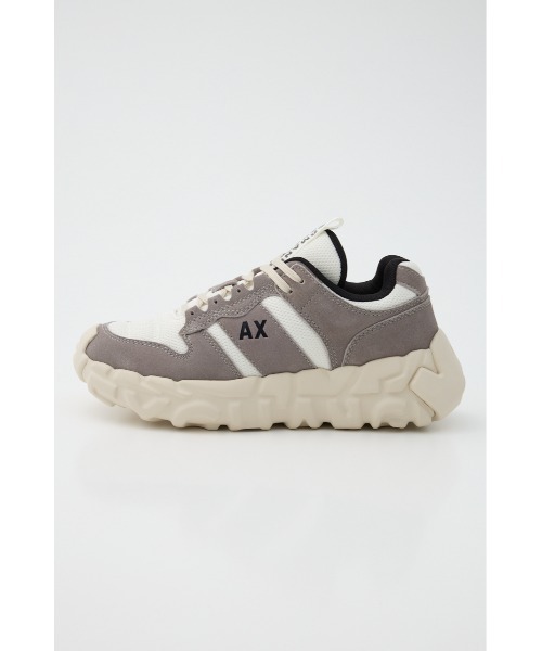 ARMANI EXCHANGE（アルマーニエクスチェンジ）の「AXロゴ チャンキーソール レースアップスニーカー（スニーカー・レディース・グレー/ブラック・7/6/5）」の13枚目の写真