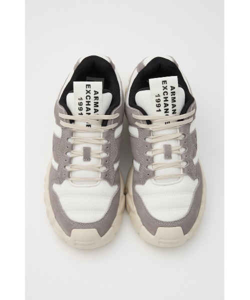 ARMANI EXCHANGE（アルマーニエクスチェンジ）の「AXロゴ チャンキーソール レースアップスニーカー（スニーカー・レディース・グレー/ブラック・7/6/5）」の14枚目の写真