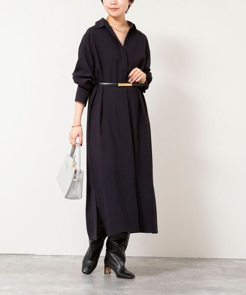 セール】ウォッシャブルツイルロングシャツワンピース（ワンピース