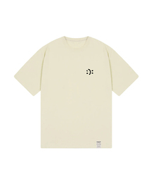 GRAVER（グレーバー）の「[UNISEX] SMALL DOUBLE DRAWING SMILE SHORT SLEEVE T-SHIRT_SAND BEIGE（Tシャツ/カットソー・メンズ）」
