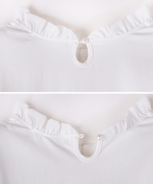 Catherine Cottage（キャサリンコテージ）の「カットソーブラウス　半袖（シャツ/ブラウス・キッズ・ホワイト系1/ホワイト系2・120/110/160/150/130/140）」の3枚目の写真